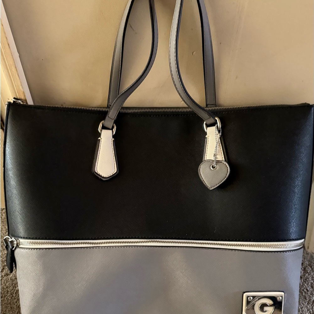 Black and Gray Tote Bag